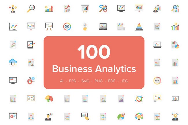 [Creativemarket] 100 Business Analytics Flat Icons_0.jpg
